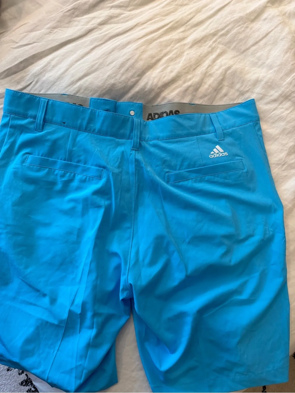adidas Men's Turquoise Performance Flat-Front Shorts